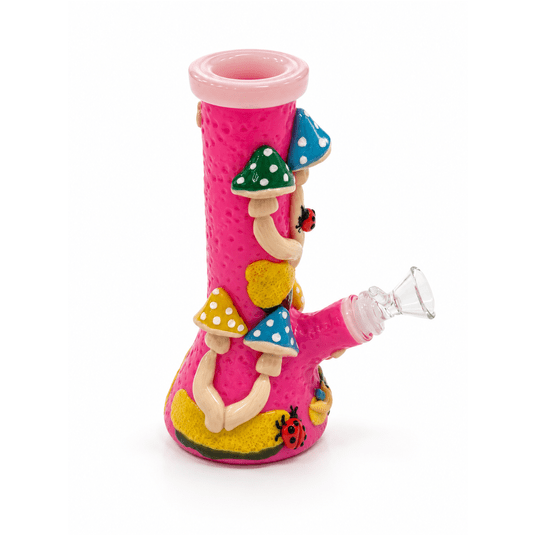 Bongo Szklane artystyczne las 15cm- PINK -zdjęcie numer 1