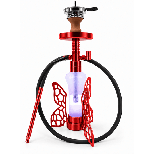 Shisha Motyl LED 40cm- RED -zdjęcie numer 1