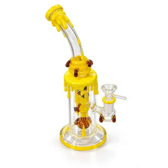 Szklane bongo Miodek- YELLOW -zdjęcie numer 1