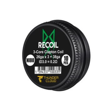 3-Core Clapton Coils Ni80 0.2? (10pcs) - Thunder C