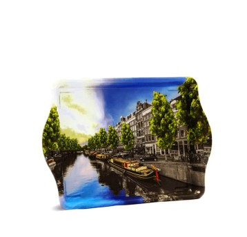 Amsterdam Canals Small Metal Rolling Tray