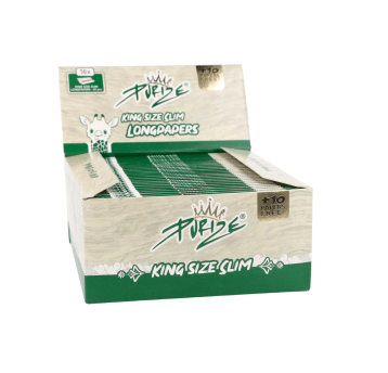 Bibułki Purize Brown KS Slim 32+10 gratis BOX 50sz
