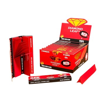 Bletki Diamond Leaf Colored Rolling Papers RED 24