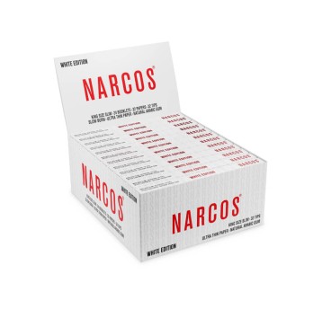 Bletki Narcos White Edition King Size Slim + Tips