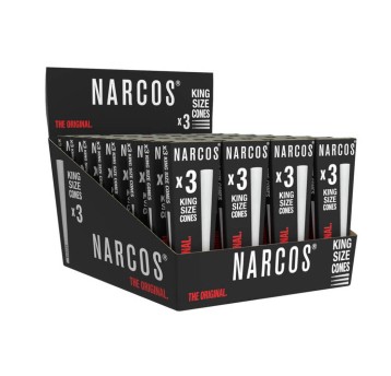Bletki skręcone Narcos King Size Cones White 3szt