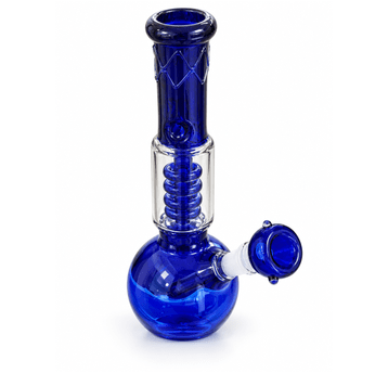 Bongo szklane lodowe z dyfuzorem- BLUE
