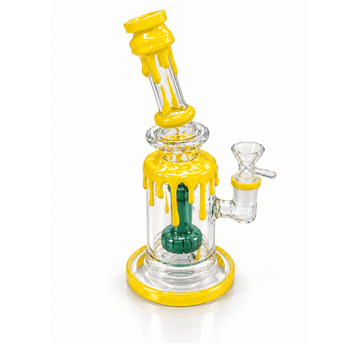 Bongo szklane z dyfuzorem 25cm- YELLOW