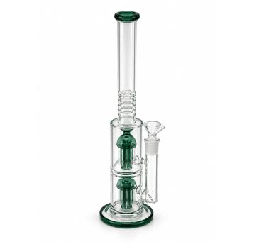 Bongo Szklane z podwójnym dyfuzorem 40cm- GREEN