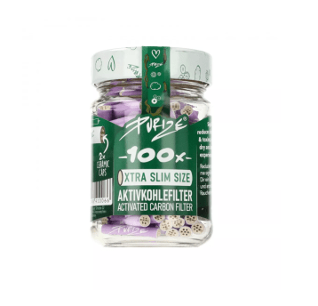 Filtry węglowe Purize XTRA Slim 100 szt LILA