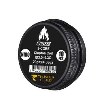 Fused Clapton Coils Ni80 0.30? (10pcs) - Thunder C