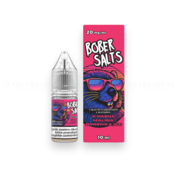 Liquid Bober Salts 10ml - KWAŚNA MALINA, BORÓWKA