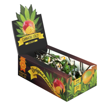 Lizak Cannabis Lollipops Box Mango Kush 70szt