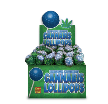 Lizaki Cannabis Lollipops Blueberry 1szt