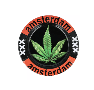 Metalowa popielniczka Amsterdam XXX Leaf