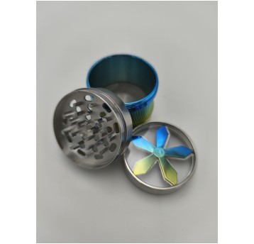 Młynek 4-czesciowy Z Oknem Silver