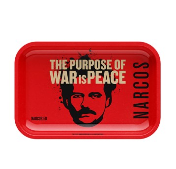 Narcos Metal Rolling Tray Red Medium