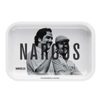 Narcos Metal Rolling Tray White Small