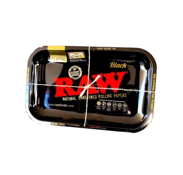 RAW – Black Medium Metal Rolling Tray