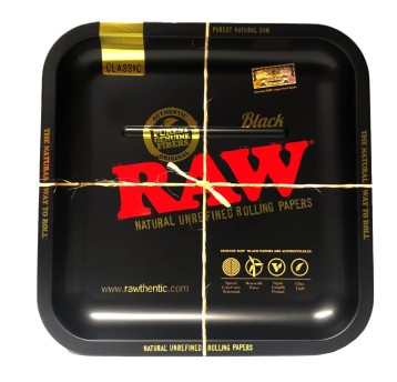 RAW Black Square Metal Tray