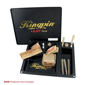 RAW & Kingpin Mafioso Large Plastic Rolling Tray
