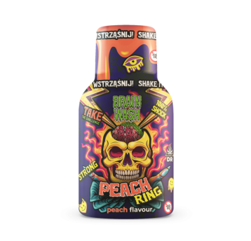 Shot konopny CBD Brain Wash Peach Ring 100ml