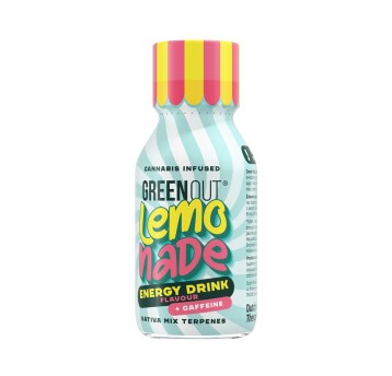 Shot konopny Green Out® Lemonade, Energy Drink + C