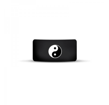 Vape Band Black Ying-Yang Logo 22 to 26mm