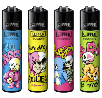Zapalniczka Clipper Bear Skulls 48szt.