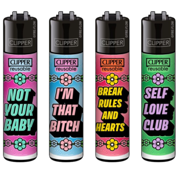 Zapalniczka Clipper Girly Slogan 3 48szt.