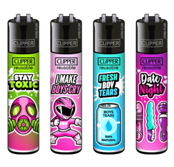 Zapalniczka Clipper Girly Slogan 48szt