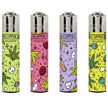 ZAPALNICZKA CLIPPER HEMP PATTERN 48szt