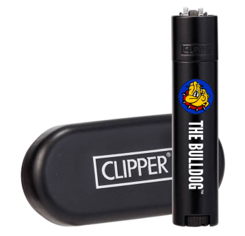 Zapalniczka Clipper The Bulldog Matt Black Metal